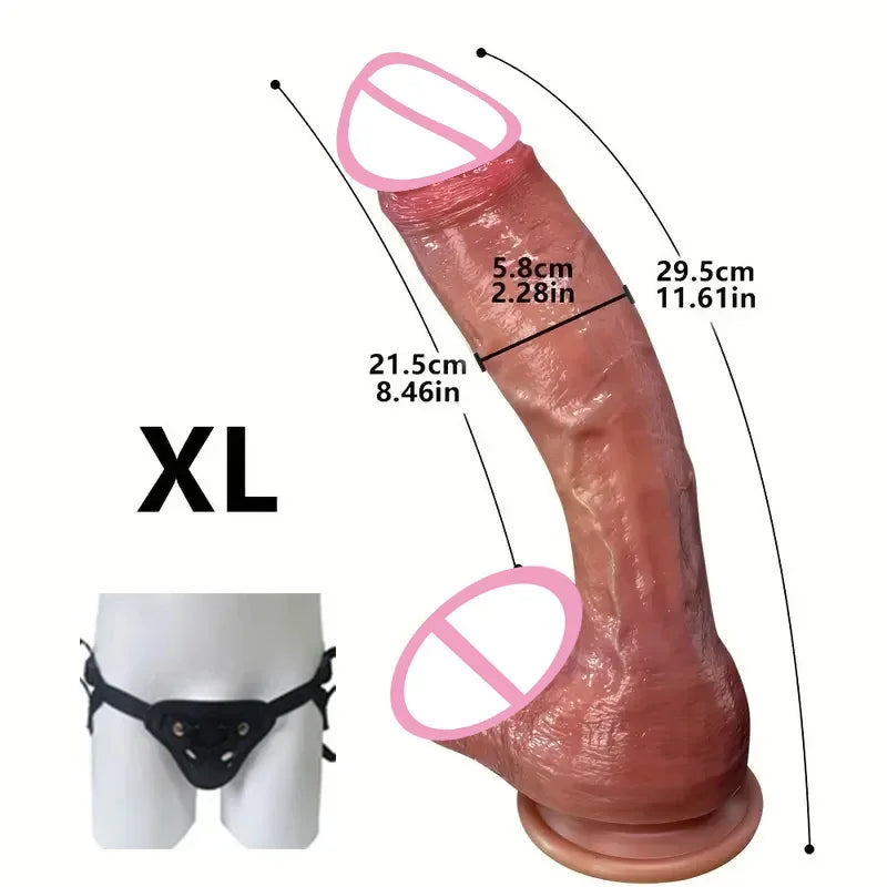 Oversized Soft Realistic Dildo Big Penis Suction Cup Dick Penetration Anal Adult Sex Toys/Anal Toy For Women Masturbation Dildos