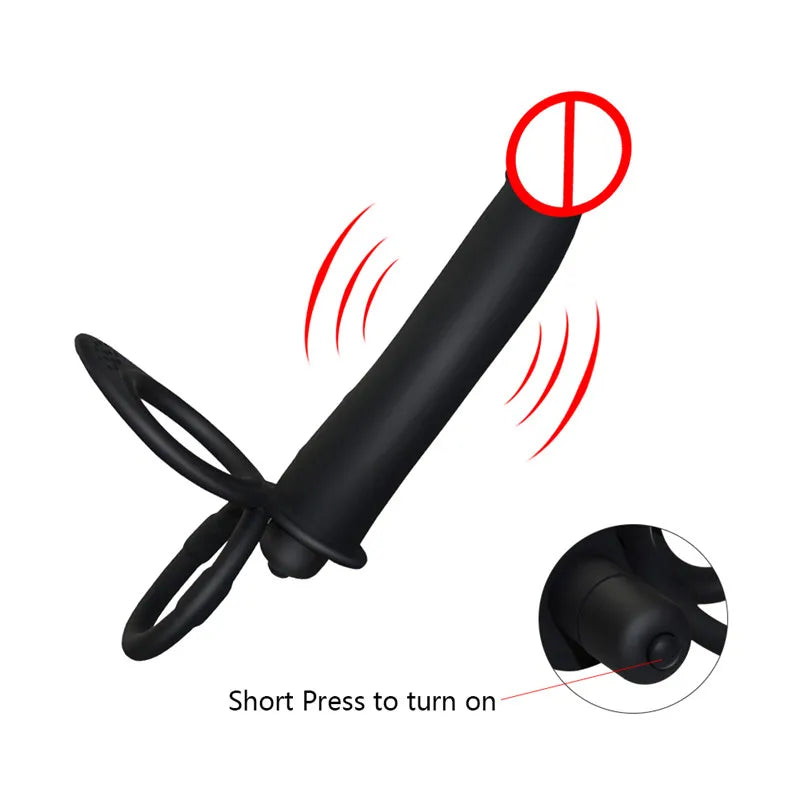 Double Pénétration - Sextoy Vibrant avec Plug Anal et Stimulateur Point G