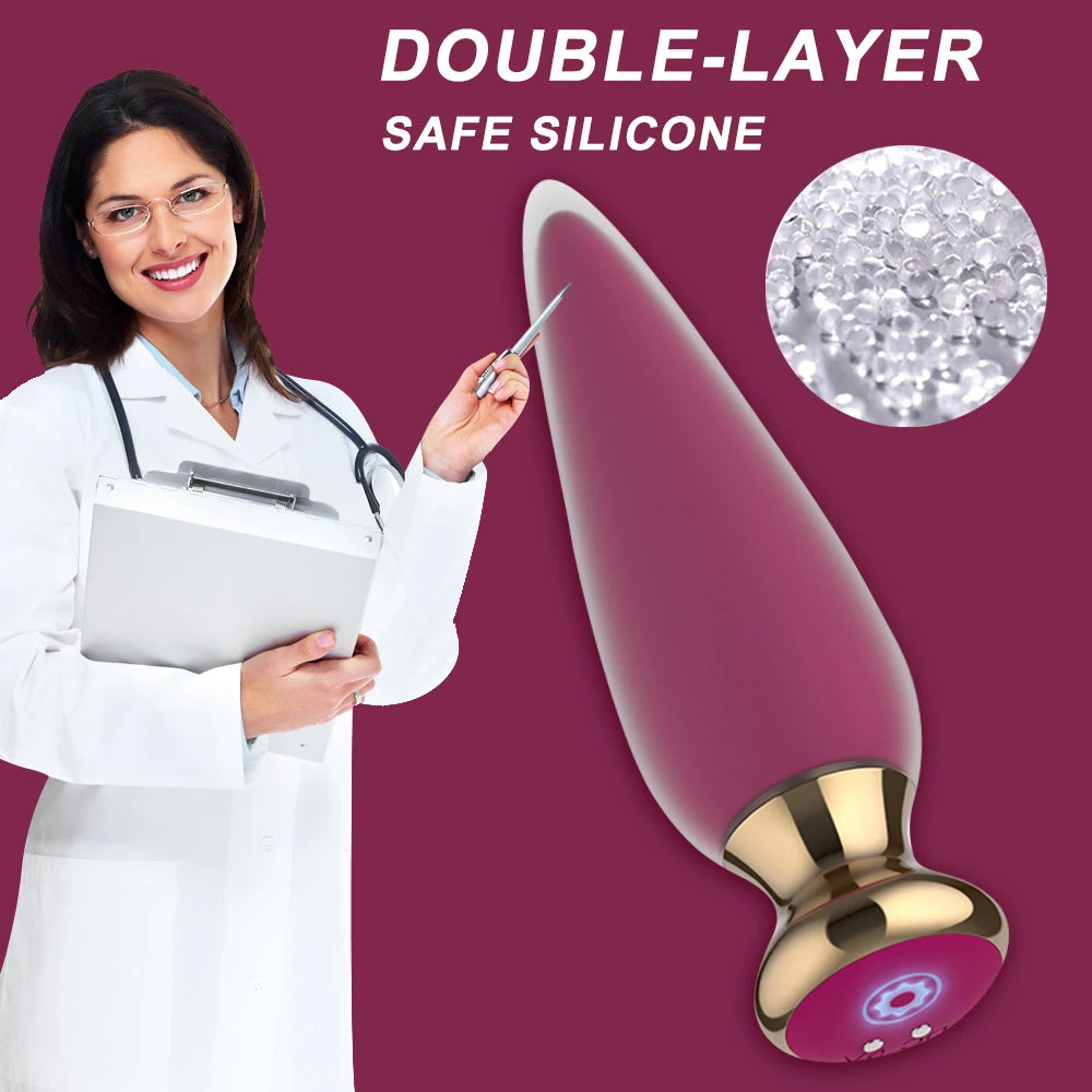 Plug Anal Vibrant Bluetooth - Télécommande via Application - Sextoy Unisexe Sans Fil pour Stimulation du Point G et Prostate - Compatible Homme/Femme